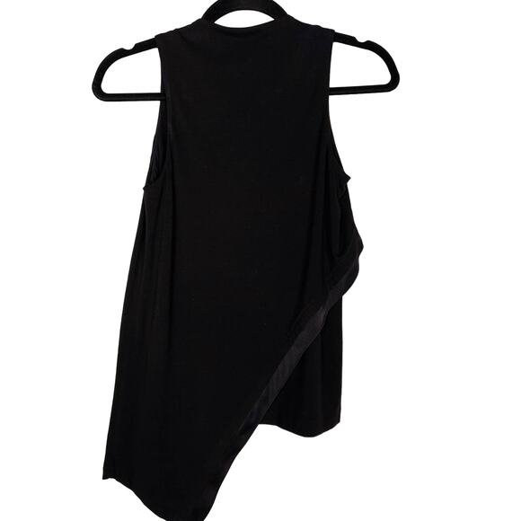 Elizabeth and James 2XS Black Asymmetrical Tank Top V Neck Layered XXSmall - Picture 2 of 9